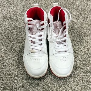 H&M White Sneakers with Red Lining